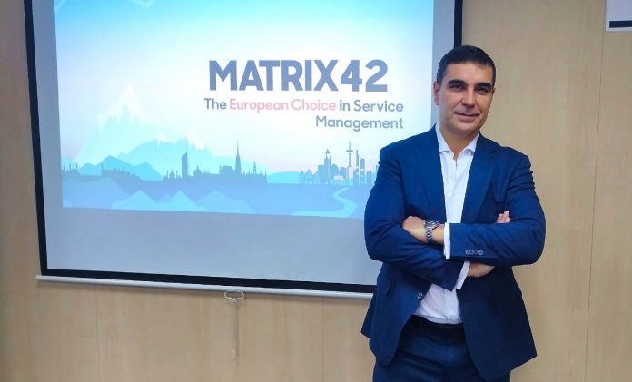 Carlos Carabias (Matrix42) en la presentación Carlos Carabias